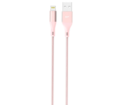 Kabel Silicon Power Kabel USB-Lightning MFI Silicon 1m w otulinie różowy #
